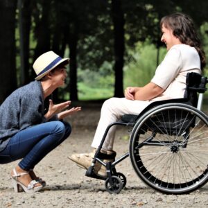 V kůži osoby s handicapem